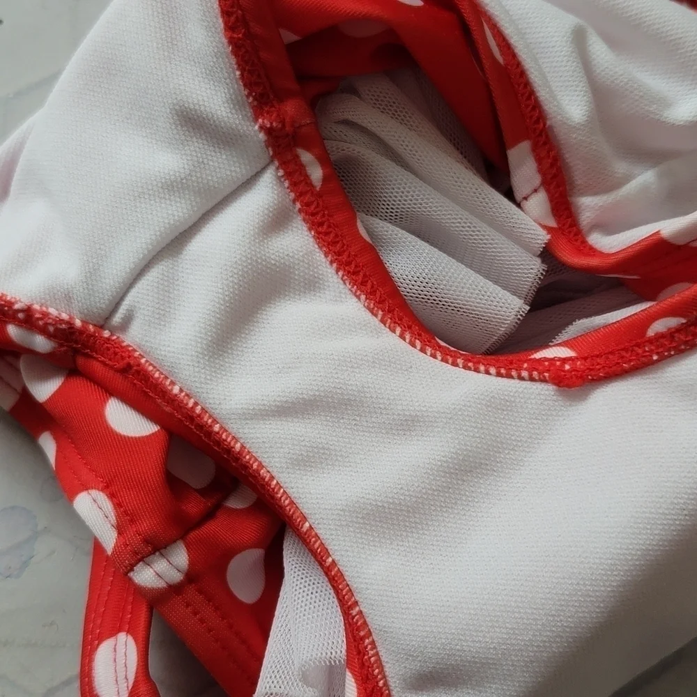 Disney Baby 6-9 Months Minnie Mouse Polka Dot‎ Tutu One Piece Swimsuit